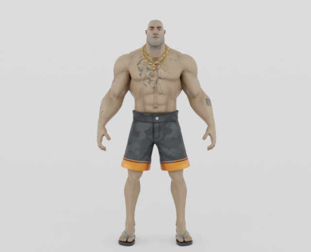 Beach Brutus - Fortnite Modelo 3D .c4d .max .obj .3ds .fbx .stl .blend 