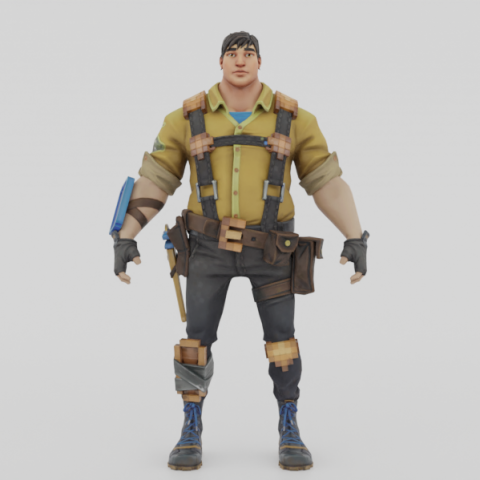 Bob - Fortnite Hero Modelo 3D .c4d .max .obj .3ds .fbx .stl .blend 