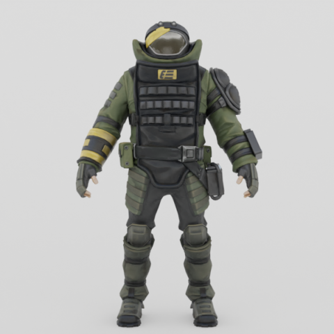 Bomb Squad - Fortnite 3D Модель .c4d .max .obj .3ds .fbx .stl .blend 