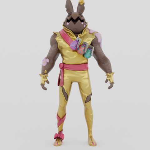 Bun Bun - Fortnite 3D 模型 .c4d .max .obj .3ds .fbx .stl .blend 