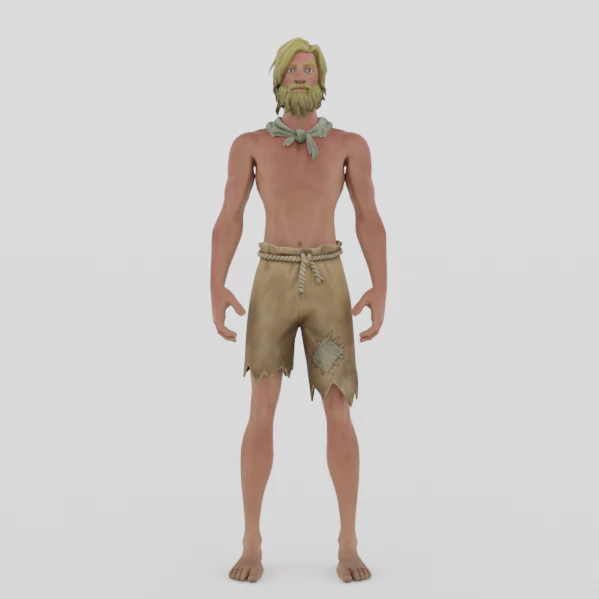 Castaway Jonesy - Fortnite 3D Model .c4d .max .obj .3ds .fbx .stl .blend