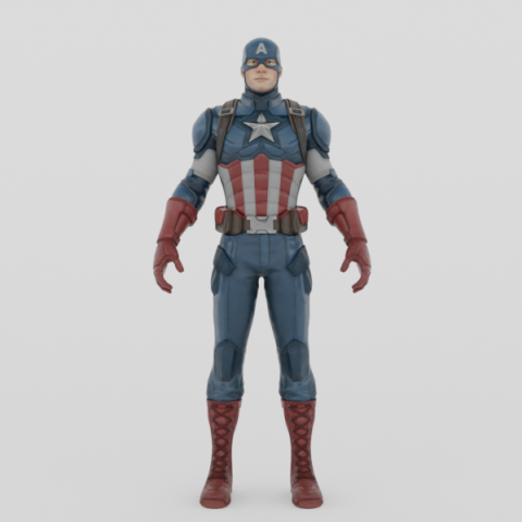 Captain America - Fortnite Modelo 3D .c4d .max .obj .3ds .fbx .stl .blend 