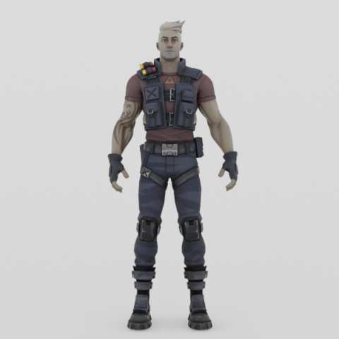 Centurion - Fortnite Modelo 3D .c4d .max .obj .3ds .fbx .stl .blend 