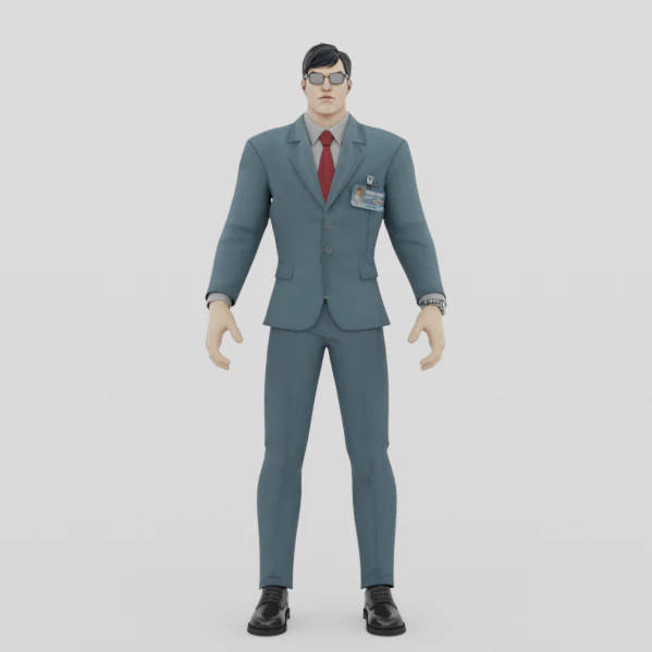 Clark Kent - Fortnite 3D Model .c4d .max .obj .3ds .fbx .stl .blend