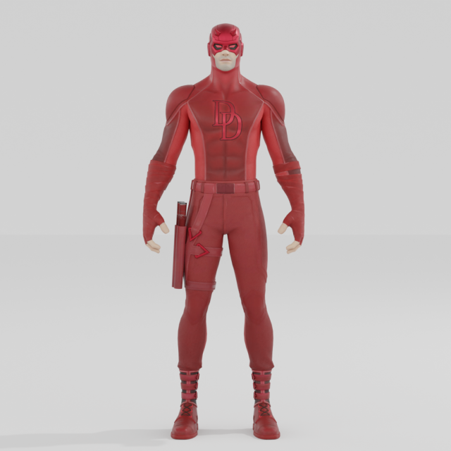 Daredevil - Fortnite 3D Модель .c4d .max .obj .3ds .fbx .stl .blend 