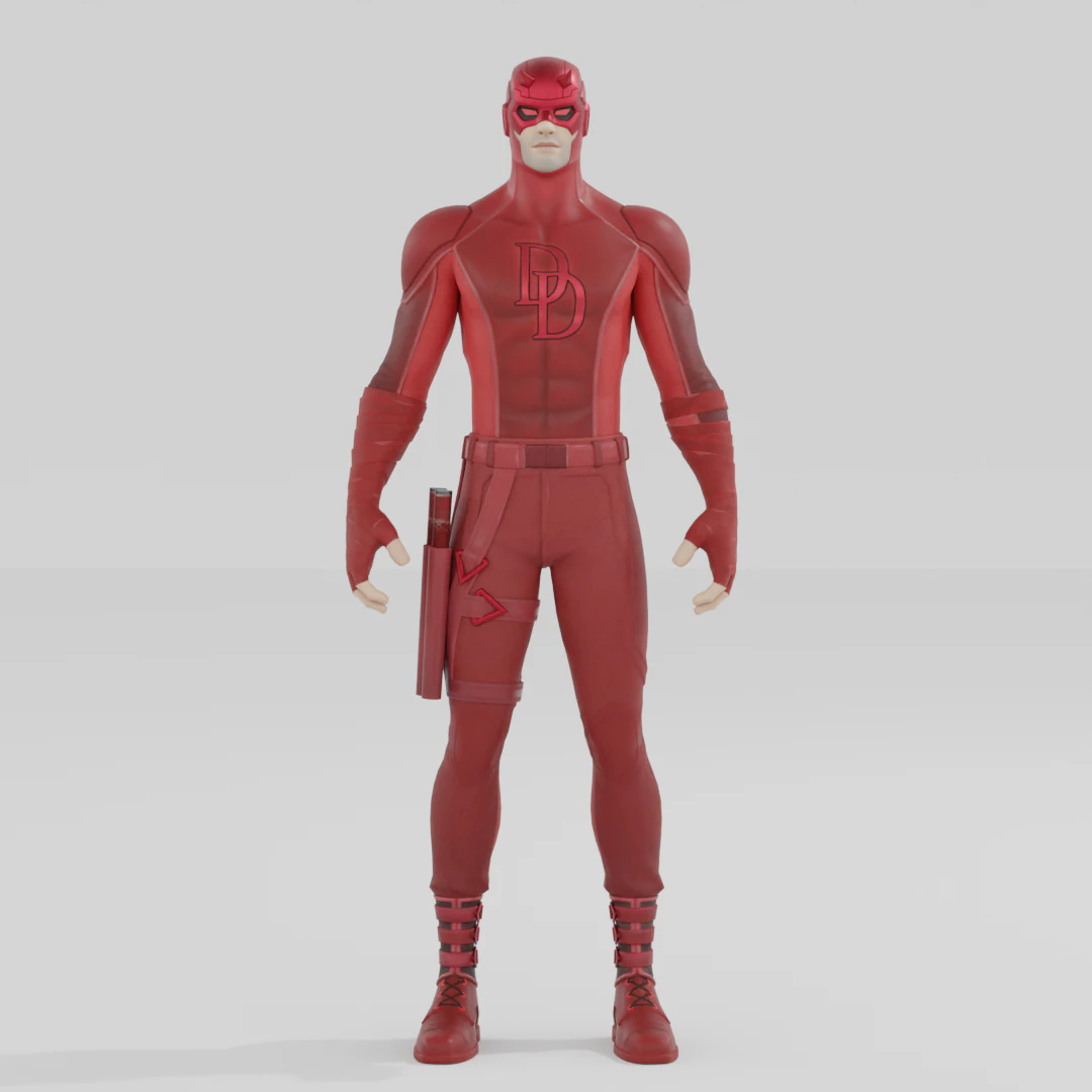 Daredevil - Fortnite 3D Model .c4d .max .obj .3ds .fbx .stl .blend 