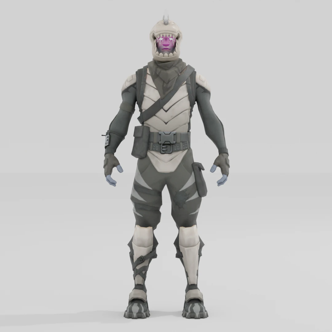 Dark Rex - Fortnite 3D Model .c4d .max .obj .3ds .fbx .stl .blend 