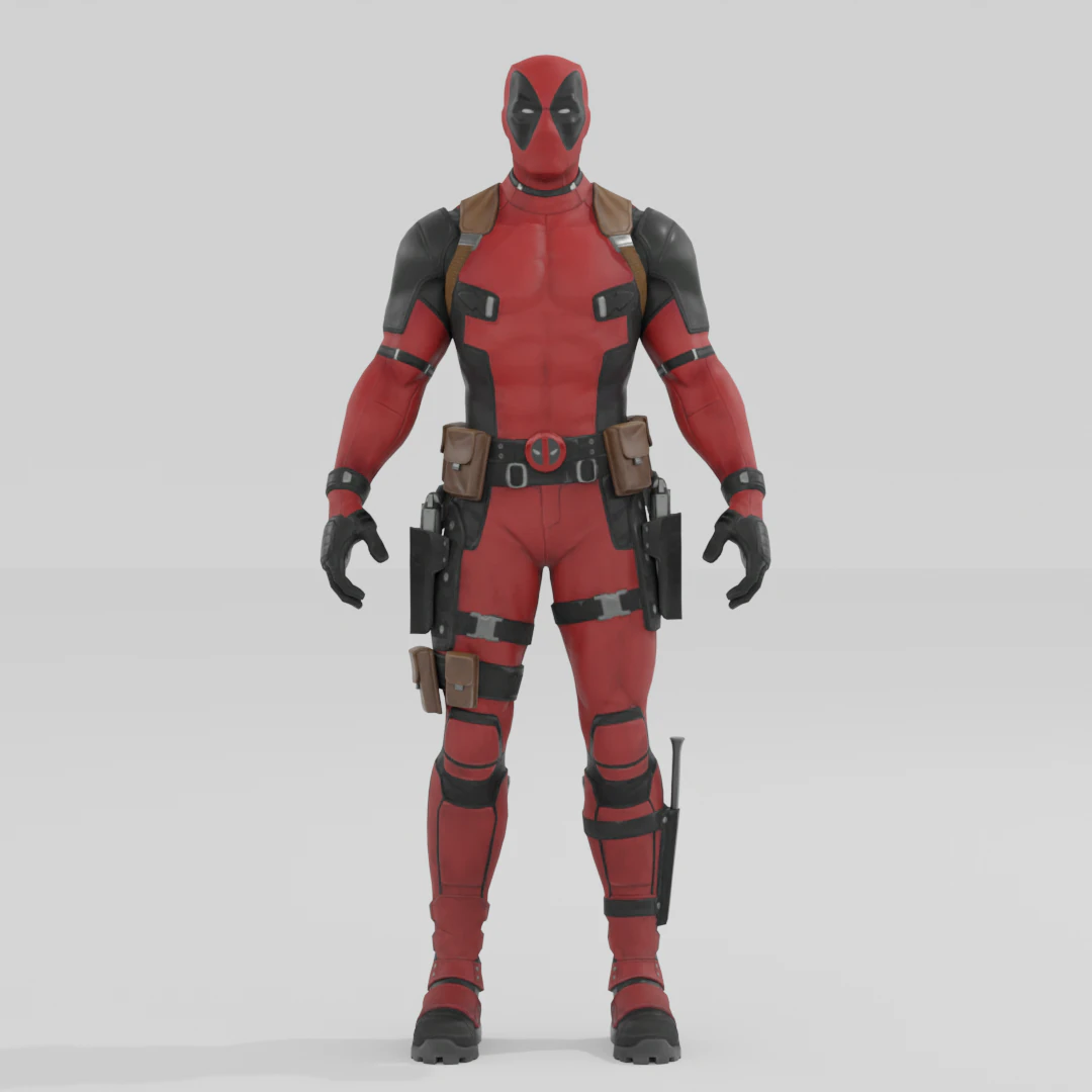 Deadpool - Fortnite 3D Model .c4d .max .obj .3ds .fbx .stl .blend 