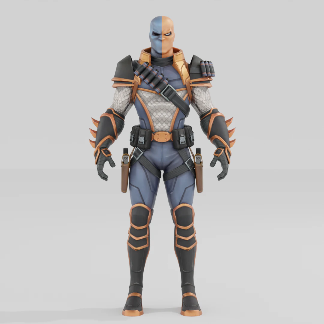 DeathStroke Zero - Fortnite 3D Model .c4d .max .obj .3ds .fbx .stl .blend 