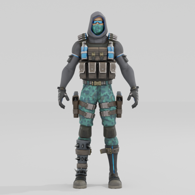 Depth Dealer - Fortnite 3D Модель .c4d .max .obj .3ds .fbx .stl .blend 