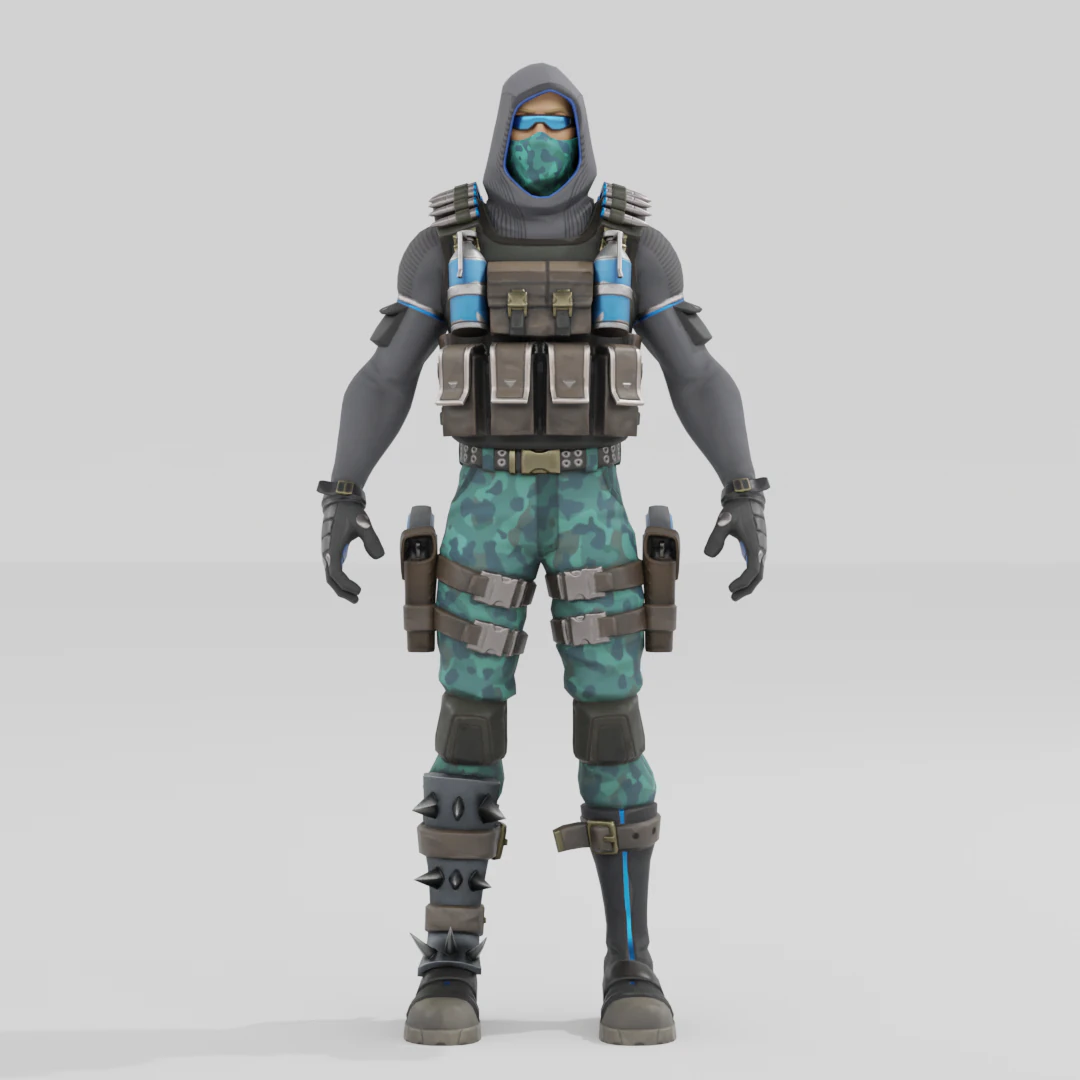 Depth Dealer - Fortnite 3D Model .c4d .max .obj .3ds .fbx .stl .blend
