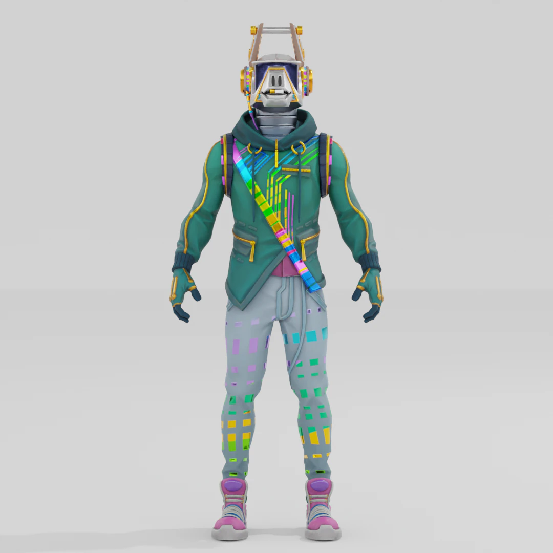 DJ Yonder - Fortnite 3D Model .c4d .max .obj .3ds .fbx .stl .blend 