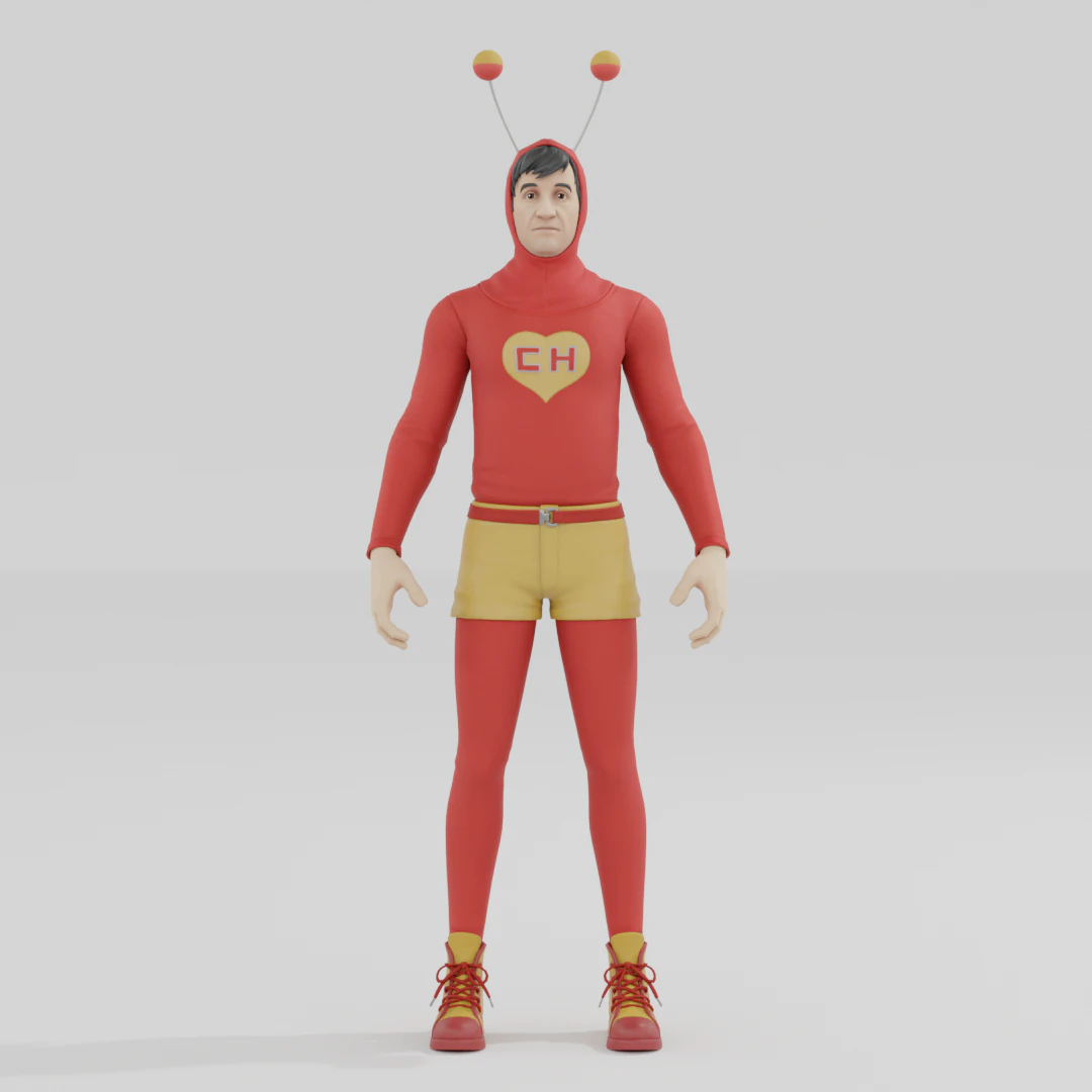 El Chapulin Colorado - Fortnite 3D Model .c4d .max .obj .3ds .fbx .stl .blend 