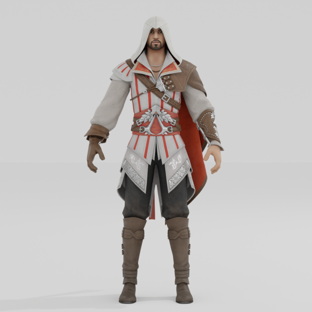 Ezio Auditore - Fortnite Modelo 3D .c4d .max .obj .3ds .fbx .stl .blend 