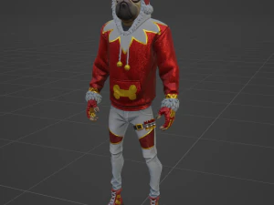 Festive Doggo - Fortnite 3D Model