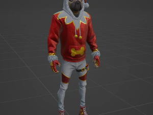 Festive Doggo - Fortnite 3D Model