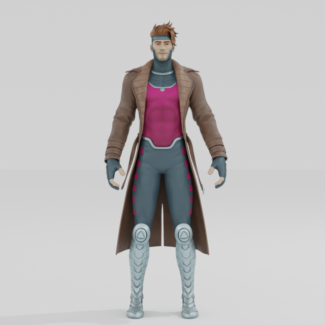 Gambit - Fortnite 3D Модель .c4d .max .obj .3ds .fbx .stl .blend 