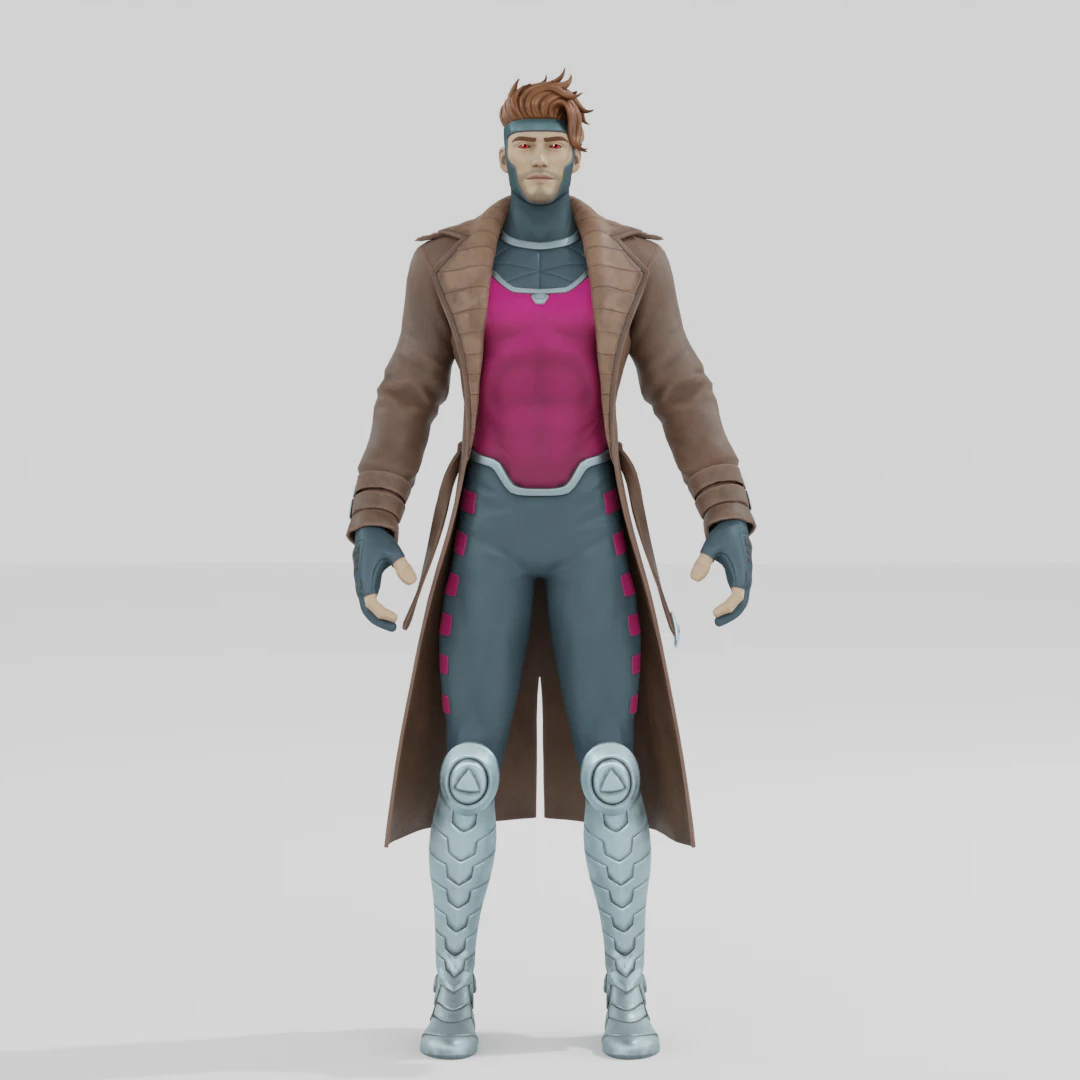 Gambit - Fortnite 3D Model .c4d .max .obj .3ds .fbx .stl .blend 