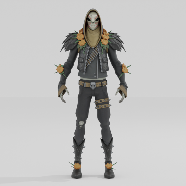 Grave - Fortnite 3D Model .c4d .max .obj .3ds .fbx .stl .blend 