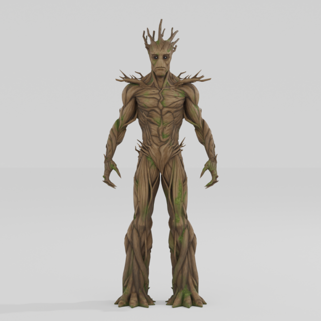 Groot - Fortnite 3D Model .c4d .max .obj .3ds .fbx .stl .blend 
