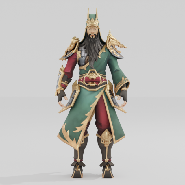 Guan Yu - Fortnite 3D Модель .c4d .max .obj .3ds .fbx .stl .blend 