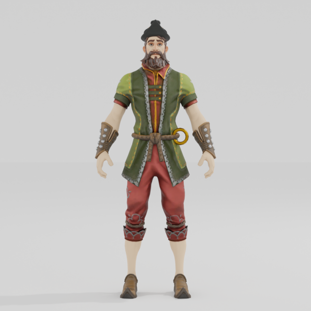 Hacivat - Fortnite 3D 模型 .c4d .max .obj .3ds .fbx .stl .blend 