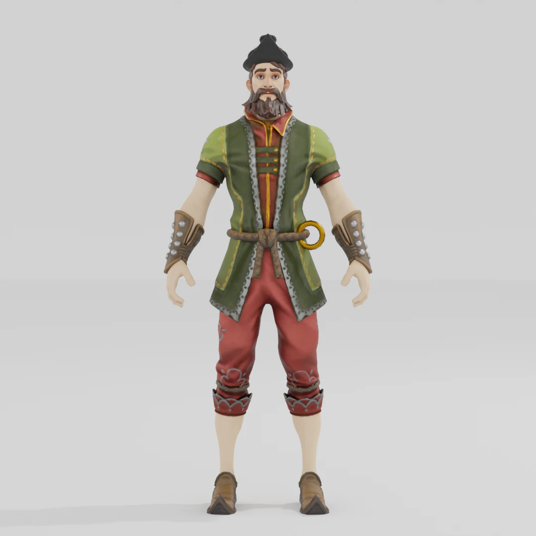Hacivat - Fortnite 3D Model .c4d .max .obj .3ds .fbx .stl .blend