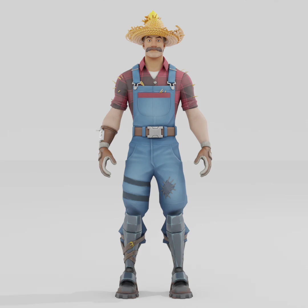 Hayseed - Fortnite 3D Model .c4d .max .obj .3ds .fbx .stl .blend 