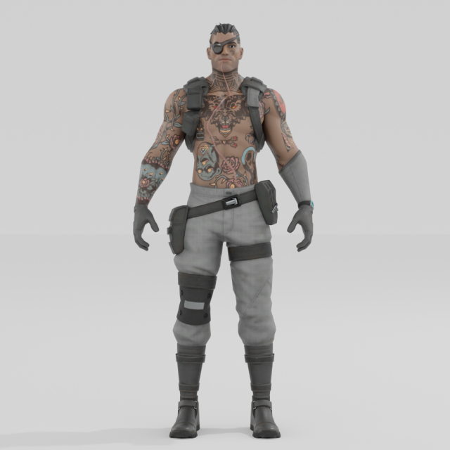 Joey - Fortnite 3D Model .c4d .max .obj .3ds .fbx .stl .blend 