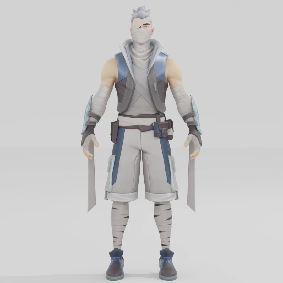 Kenji - Fortnite 3D Model .c4d .max .obj .3ds .fbx .stl .blend