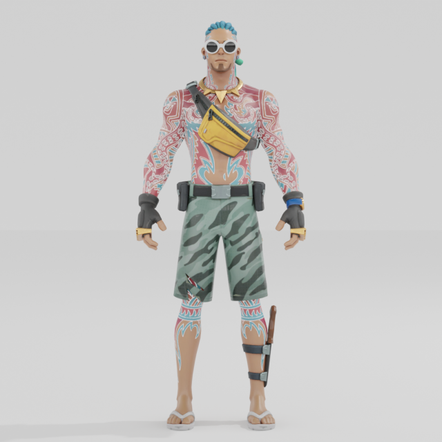 King Krab - Fortnite Modelo 3D .c4d .max .obj .3ds .fbx .stl .blend 