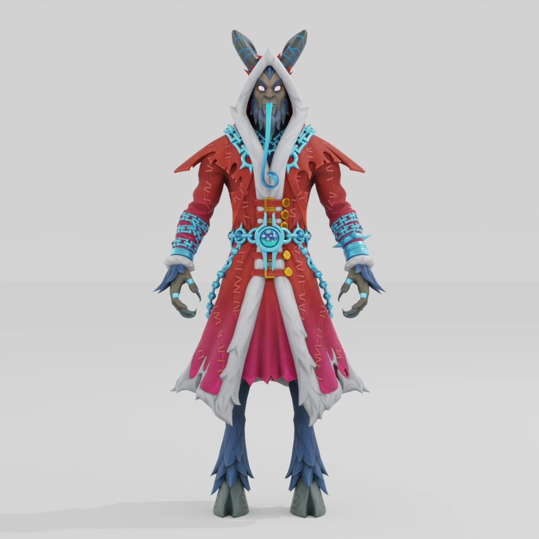 Krampus - Fortnite 3D Model .c4d .max .obj .3ds .fbx .stl .blend 