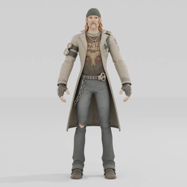 Lars - Fortnite 3D Model .c4d .max .obj .3ds .fbx .stl .blend 