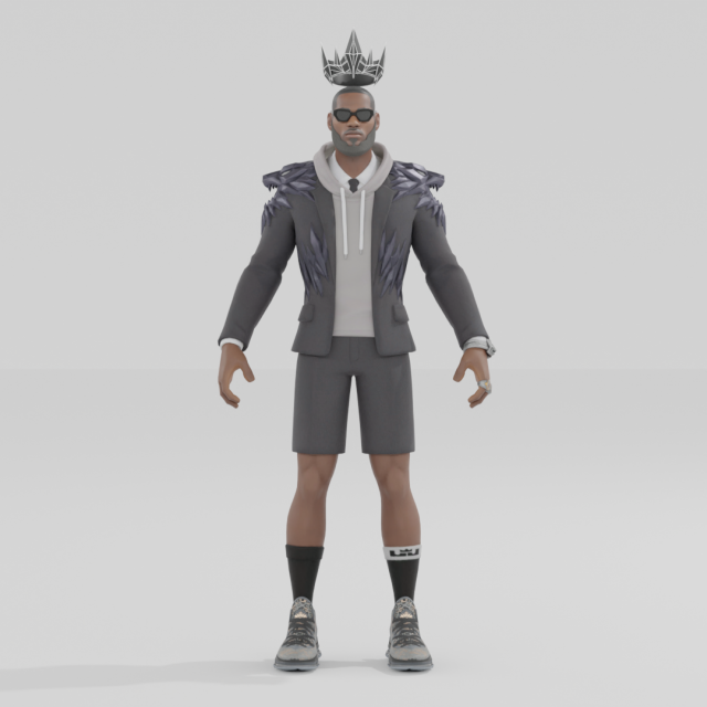 Lebron James - Fortnite 3D 모델 .c4d .max .obj .3ds .fbx .stl .blend 