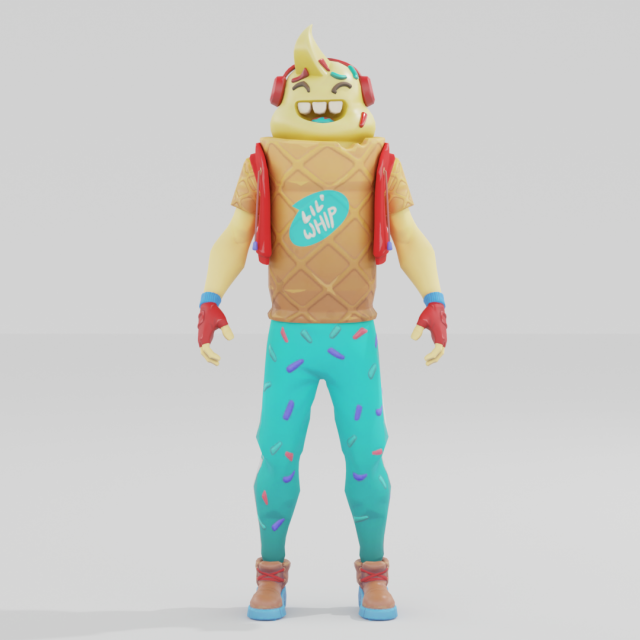 リル・ウィップ - フォートナイト 3Dモデル .c4d .max .obj .3ds .fbx .stl .blend 