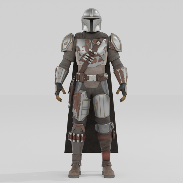 Mandalorian - Fortnite Modelo 3D .c4d .max .obj .3ds .fbx .stl .blend 