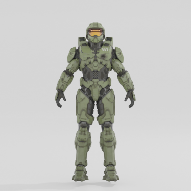 Masterchief - Fortnite 3D Модель .c4d .max .obj .3ds .fbx .stl .blend 