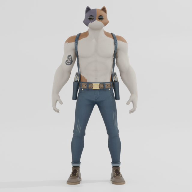 Meowscles - Fortnite Modelo 3D .c4d .max .obj .3ds .fbx .stl .blend 