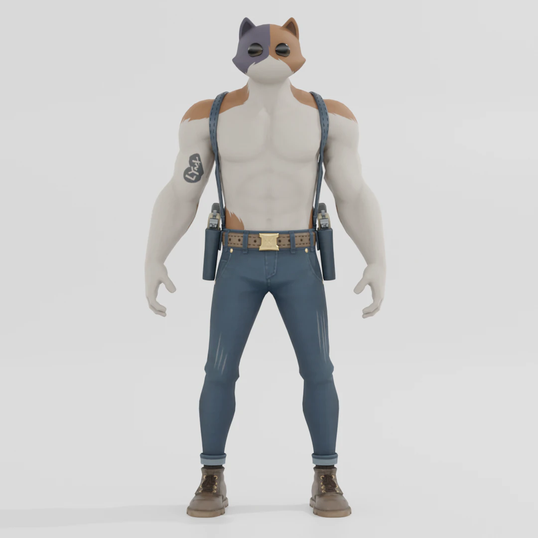Meowscles - Fortnite 3D Model .c4d .max .obj .3ds .fbx .stl .blend 