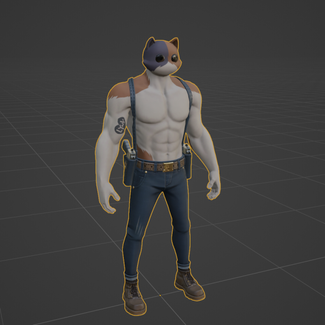 Meowscles Fortnite 3d Model In Fantasy 3dexport 