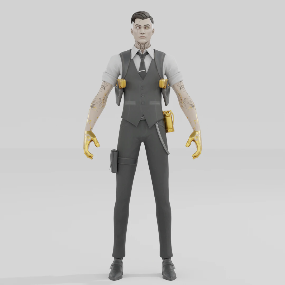 Midas - Fortnite 3D Model .c4d .max .obj .3ds .fbx .stl .blend 