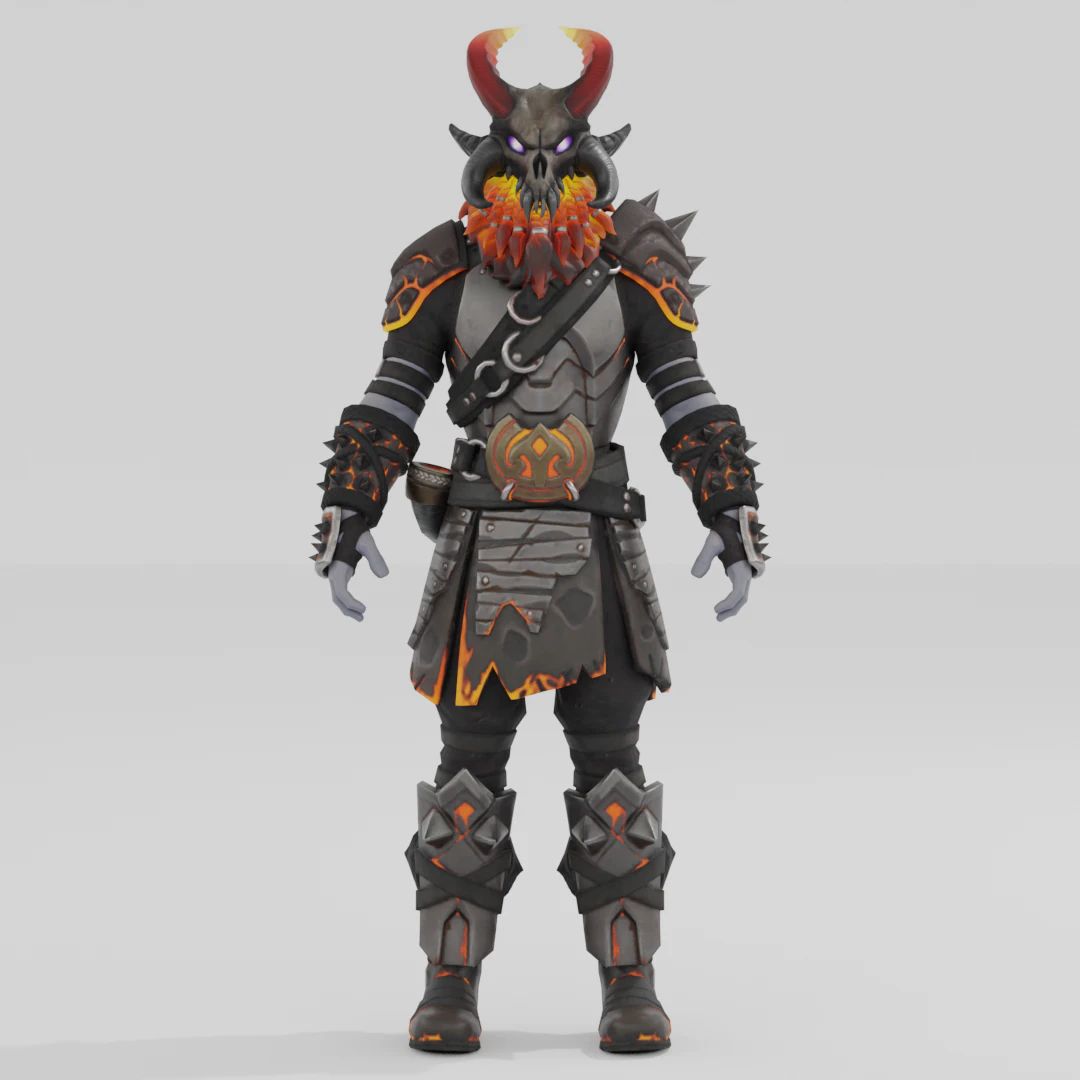 Molten Ragnarock - Fortnite 3D Model .c4d .max .obj .3ds .fbx .stl .blend 