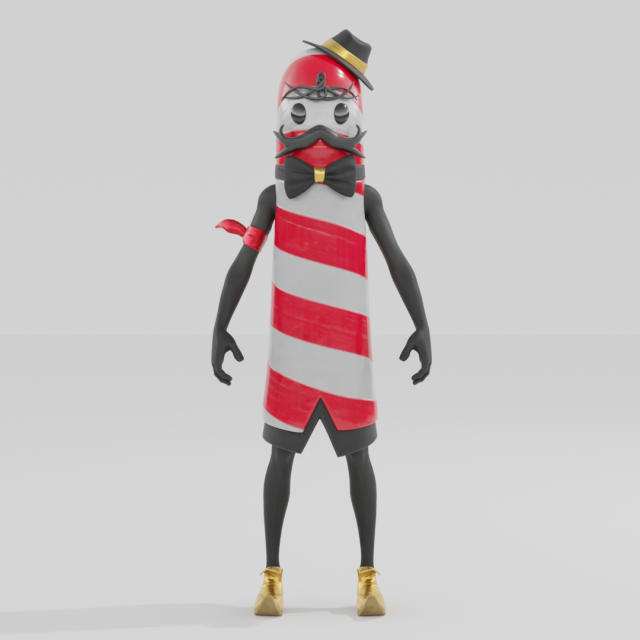 Mr Dappermint - Fortnite 3D मॉडल .c4d .max .obj .3ds .fbx .stl .blend