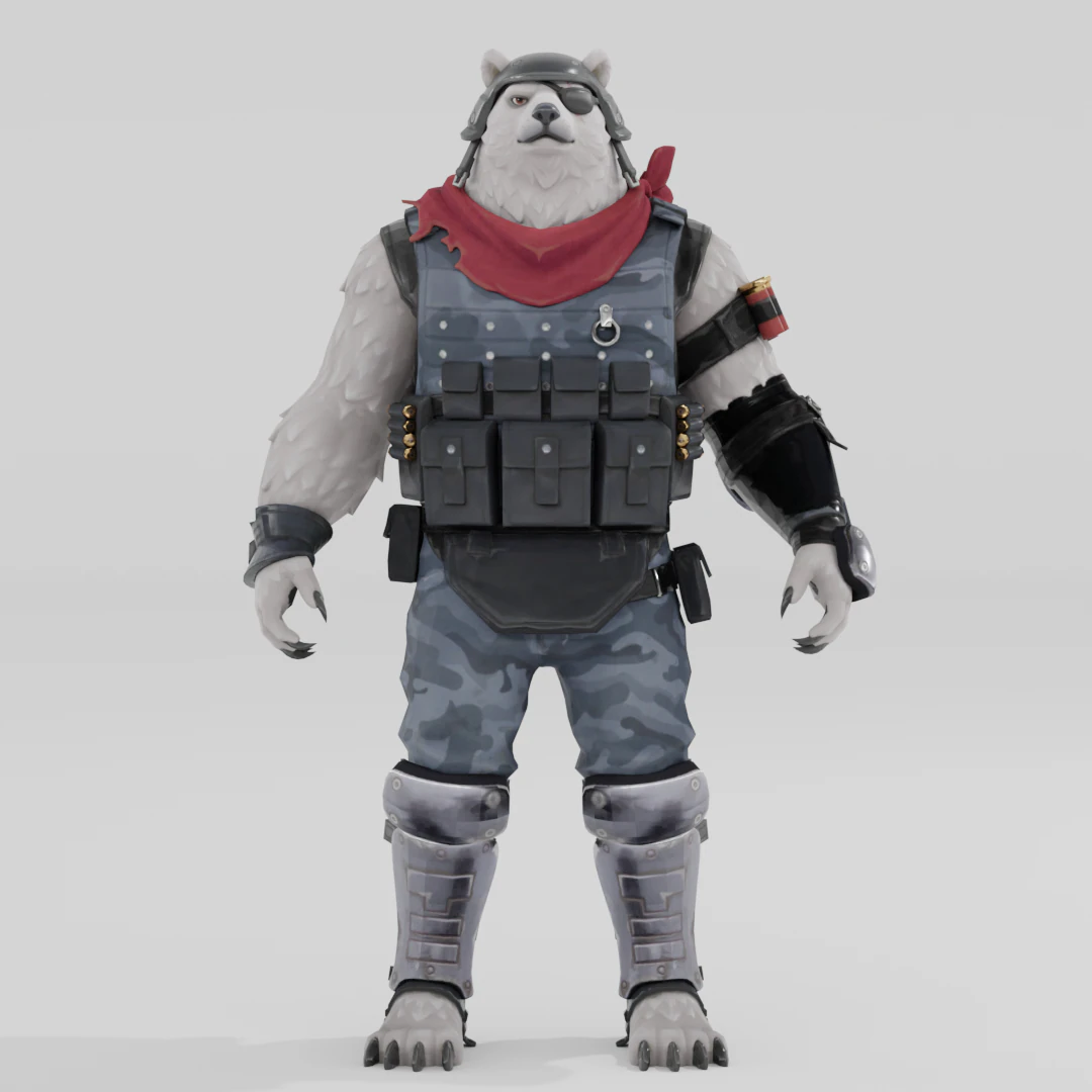 Polar Patroller - Fortnite 3D Model .c4d .max .obj .3ds .fbx .stl .blend