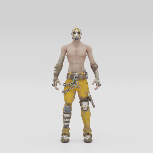 Psycho Bandit - Fortnite 3D Model .c4d .max .obj .3ds .fbx .stl .blend 