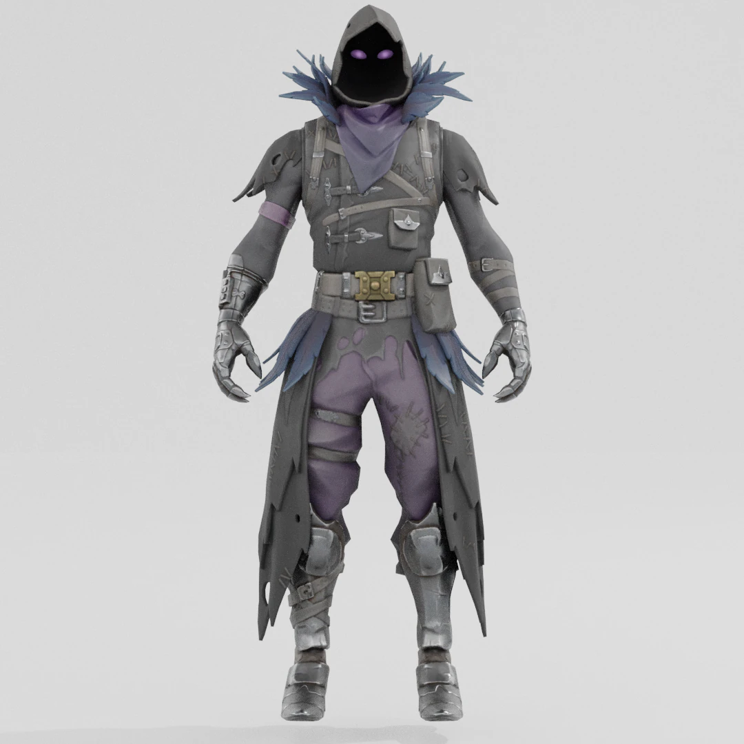 Raven - Fortnite 3D Model .c4d .max .obj .3ds .fbx .stl .blend 