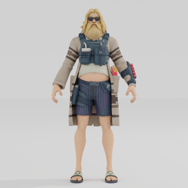 Relaxed Fit Jonesy - Fortnite 3D 模型 .c4d .max .obj .3ds .fbx .stl .blend 