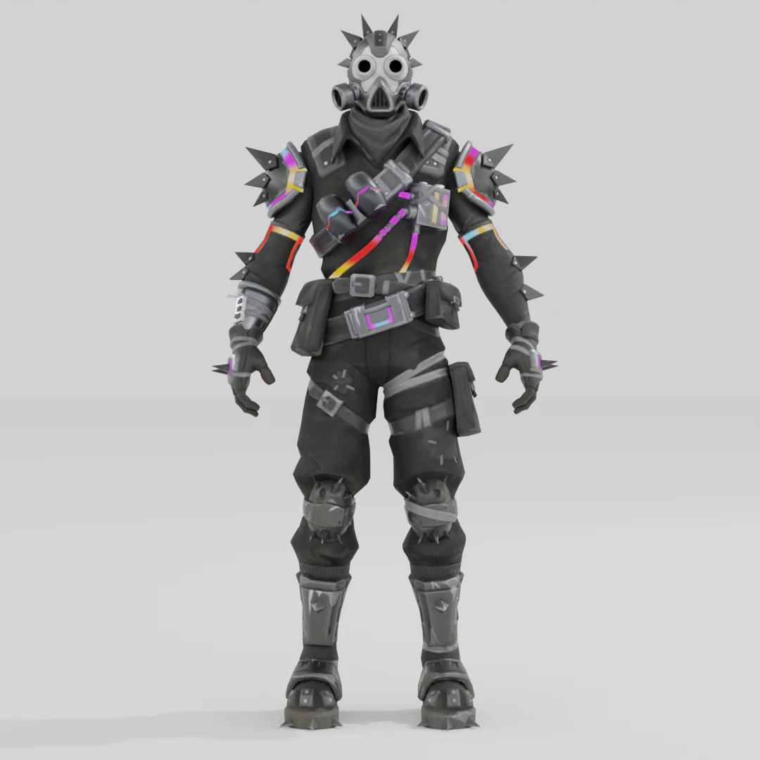 Ruckus Rage - Fortnite 3D Model .c4d .max .obj .3ds .fbx .stl .blend