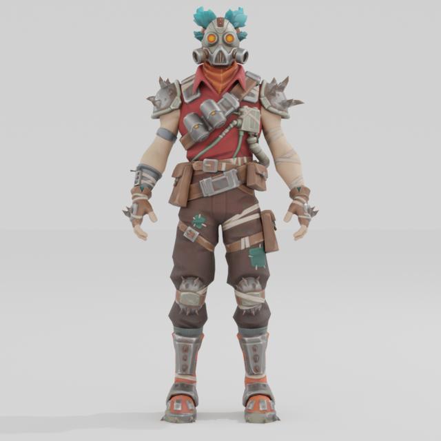 Ruckus Default - Fortnite 3D Model .c4d .max .obj .3ds .fbx .stl .blend 