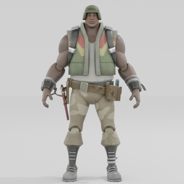 Sgt Tank Gatling - Fortnite Modelo 3D .c4d .max .obj .3ds .fbx .stl .blend 